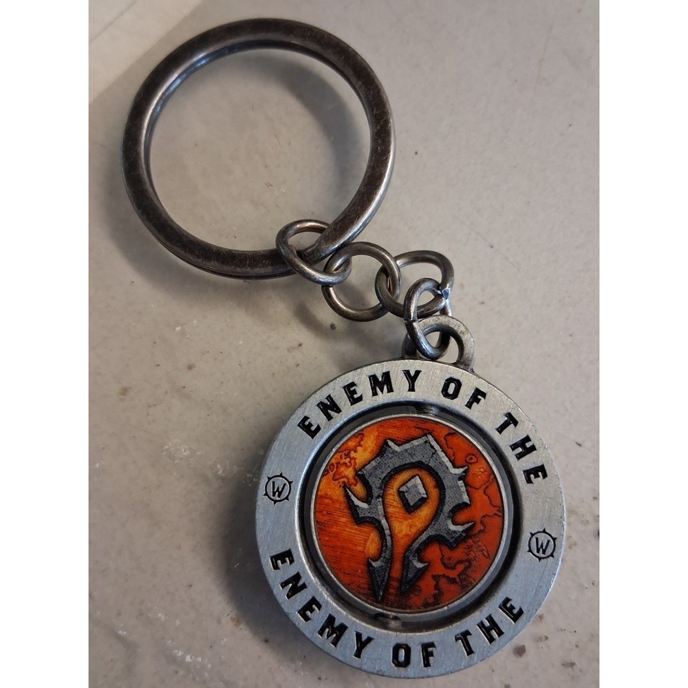 World of Warcraft Horde Alliance Reversable Metal Keychain‎ Blizzcon 2018